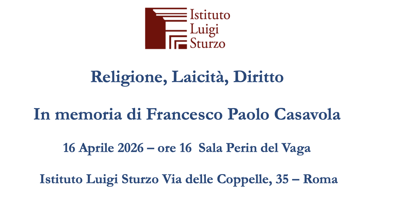 Religione, Laicità, Diritto. In memoria di Francesco Paolo Casavola